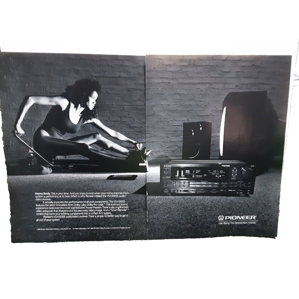 1982 Pioneer Receiver Bring Revolution Home 2 Page Original Print Ad vintage 80s